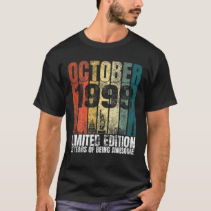 T-shirt Vintage octobre 1999 Cadeaux Anniversaires 21 Ans