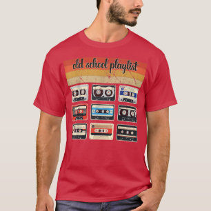 T-shirt Vintage Old School Playlist 80 Music Lover R