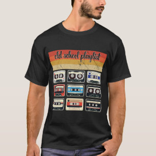 T-shirt Vintage Old school Playlist 80 Musique Rétro