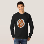 T-shirt Vintage Orange Reptile Snake (Devant entier)