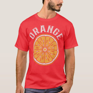 T-shirt Vintage Orange tranché Citrus Fruit Vegan Vegetari