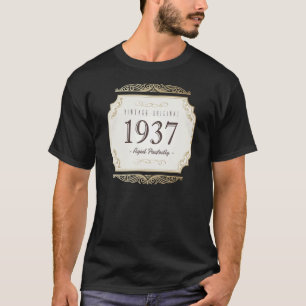 T-shirt Vintage Original vieilli Parfaitement Né en 1937 8