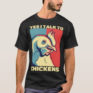 T-shirt Vintage Oui Je Parle Aux Poules Élevage De Poules