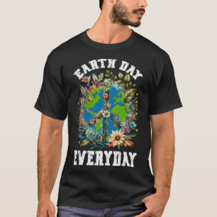 T-shirt Vintage Paix signe la Terre Jour Tous les jours