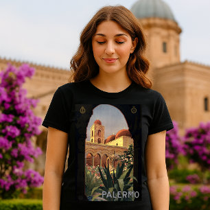 T-shirt Vintage Palerme Sicile Tourisme Voyage
