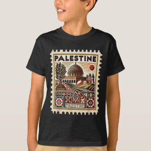 T-shirt Vintage Palestine Stamp Dome Patrimoine culturel A