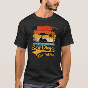 T-shirt Vintage Palm Tree Beach Vacances California San Di