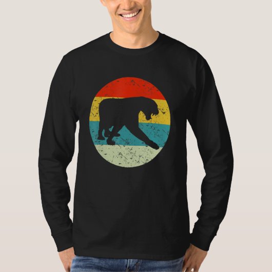 T-shirt Vintage Panther Retro Sunset Panther Tee (Devant)