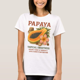 T-shirt Vintage Papaya Fruit - Tropical Sweetty Retro