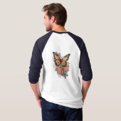 T-shirt Vintage : Papillon rétro (Dos entier)