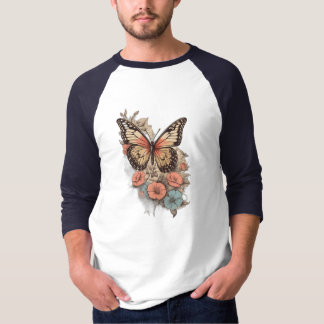 T-shirt Vintage : Papillon rétro