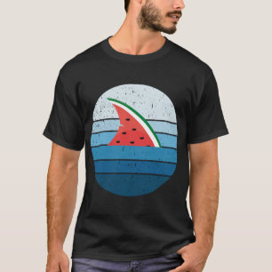 T-shirt Vintage pastèque Fruit Requin Finition été Vaca