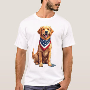 T-shirt vintage patriotique du 4 juillet pour Gold