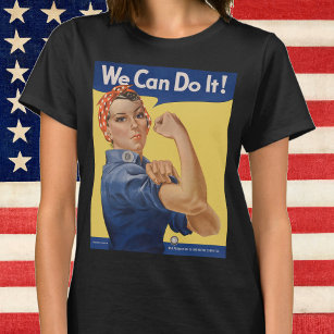 T-shirt Vintage Patriotique Rosie le Riveter, Nous pouvons