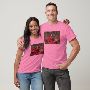 T-shirt Vintage Peinture Fleurs roses