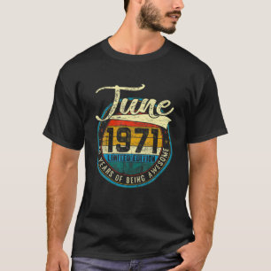 T-shirt Vintage Perdu Juin 1971 50E Cadeau Anniversaire 50