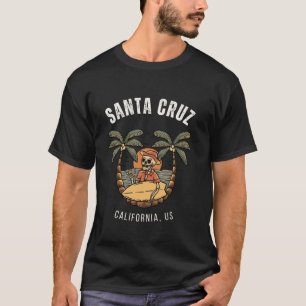 T-shirt Vintage Père Noël Cruz California Beach Skeleton S