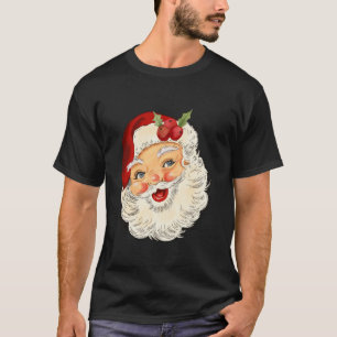T-shirt Vintage Père Noël Face Chemise Noël Noël Noël Sant
