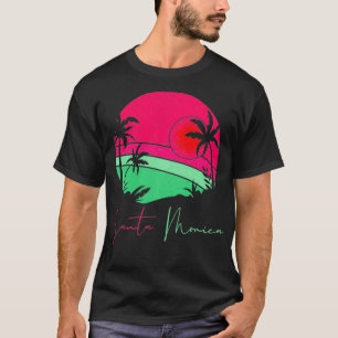 T-shirt Vintage Père Noël Monica Californie Dons Funny Bea