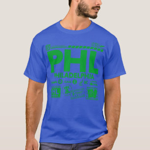 T-shirt Vintage Philadelphie PHL Airport Code Voyage Jour