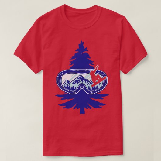 T-shirt Vintage Pine Snowboard (Design devant)