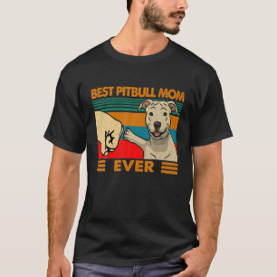 T-shirt Vintage Pitbull Terrier Chien Maman Jamais Drôle M