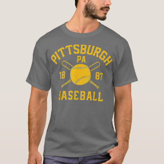 T-shirt Vintage Pittsburgh Baseball Pennsylvanie Pirate Re