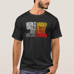 T-shirt Vintage plus dur plus rapide plus fort