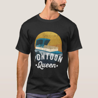 T-shirt Vintage Pontoon Queen Femmes Drôle cadeau de batea