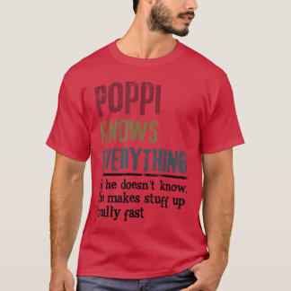 T-shirt Vintage Poppi Sait Tout Drôle Correspondance Fami