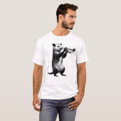 T-shirt Vintage Possum Opossum Jouer Trumpet Trumpetist (Devant entier)