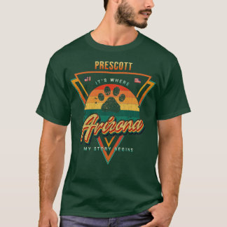 T-shirt Vintage Prescott Arizona C'est là que mon histoire