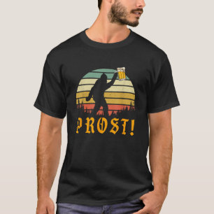 T-shirt Vintage PROST Bigfoot Yeti buvant de la bière alle