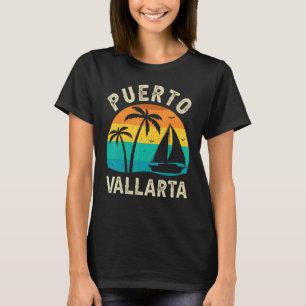 T-shirt Vintage Puerto Vallarta Coucher de soleil correspo
