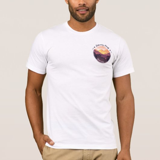 T-shirt Vintage Purple Jaune Farmhouse Mountain Sunset (Devant)