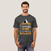 T-shirt Vintage Quote Camping Adventure girl (Devant entier)
