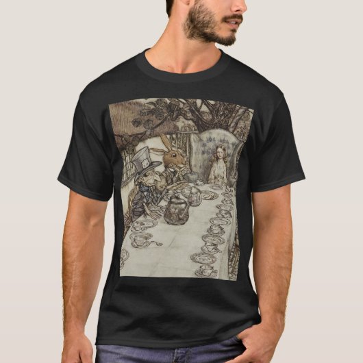 T-shirt Vintage Rackham Mad Tea Party Alice au pays des me (Devant)