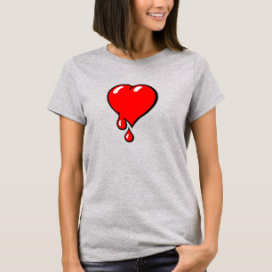 T-shirt Vintage Red Bleeding Heart Liberal Pop Art