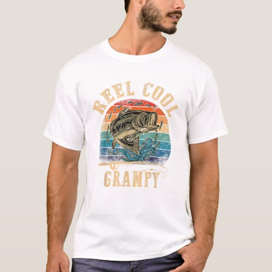 T-shirt Vintage Reel Cool Grampy Fish (Devant)