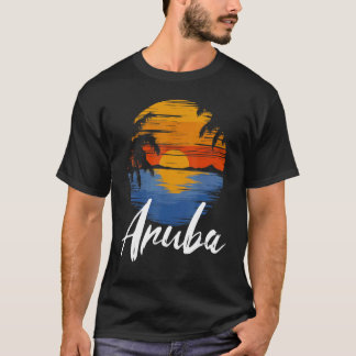 T-shirt Vintage Relaxant Tropical Aruba Distressed Sandy S