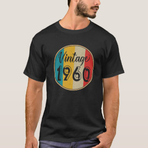 T-shirt Vintage Retro 1960 Anniversaire 60E Cadeau Anniver