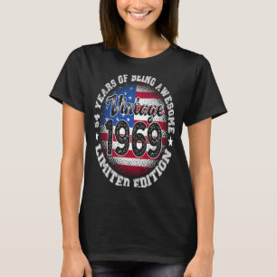 T-shirt Vintage Retro 1969 54e anniversaire 54 ans Amer