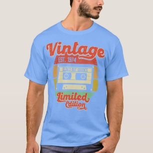 T-shirt Vintage Rétro 1974 Cassette Bande Oldies Mais Good
