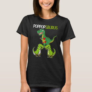 T-shirt Vintage Retro 2 Enfants Poppopsaurus Dinosaur