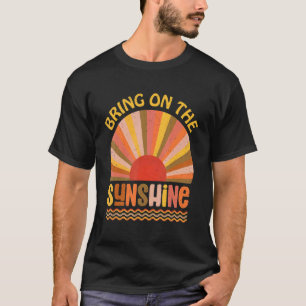 T-shirt Vintage Rétro Apportez Sur La Plage D'Été Sunshine