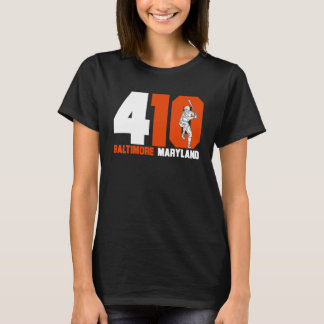 T-shirt Vintage Retro Baltimore 410 Area Code Baseball Cla