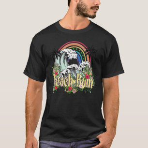 T-shirt Vintage Retro Beach Bum Tropical Summer Vacances T