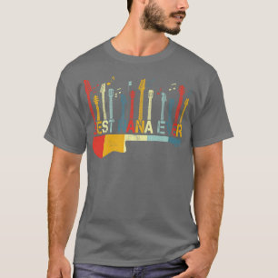T-shirt Vintage rétro Best Nana Ever Guitare Lover Guitari