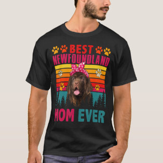 T-shirt Vintage Retro Best Newfoundland Mom Ever mignon ch