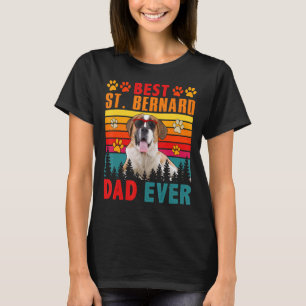 T-shirt Vintage Retro Best St Bernard Papa Jamais mignon C